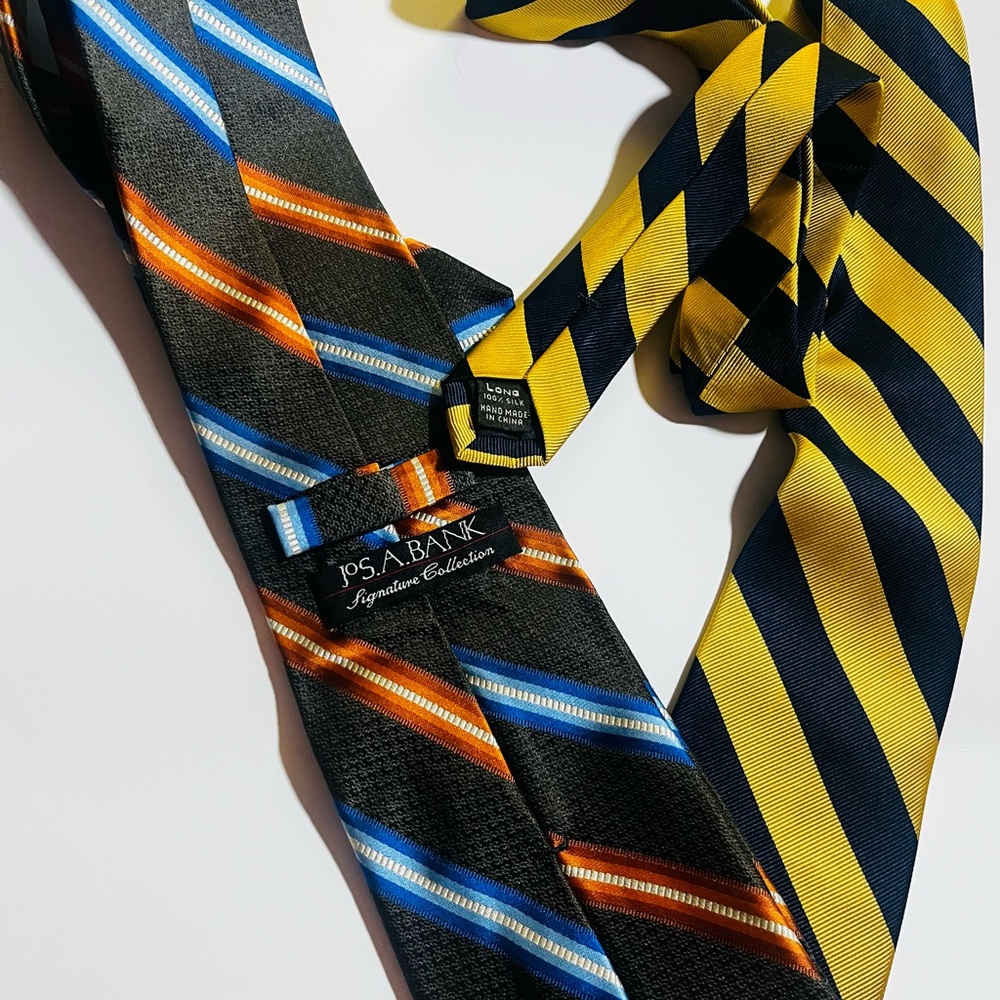 Jos. A. Bank Striped Ties - Bundle of 2. Men’s Size XL - 100% silk